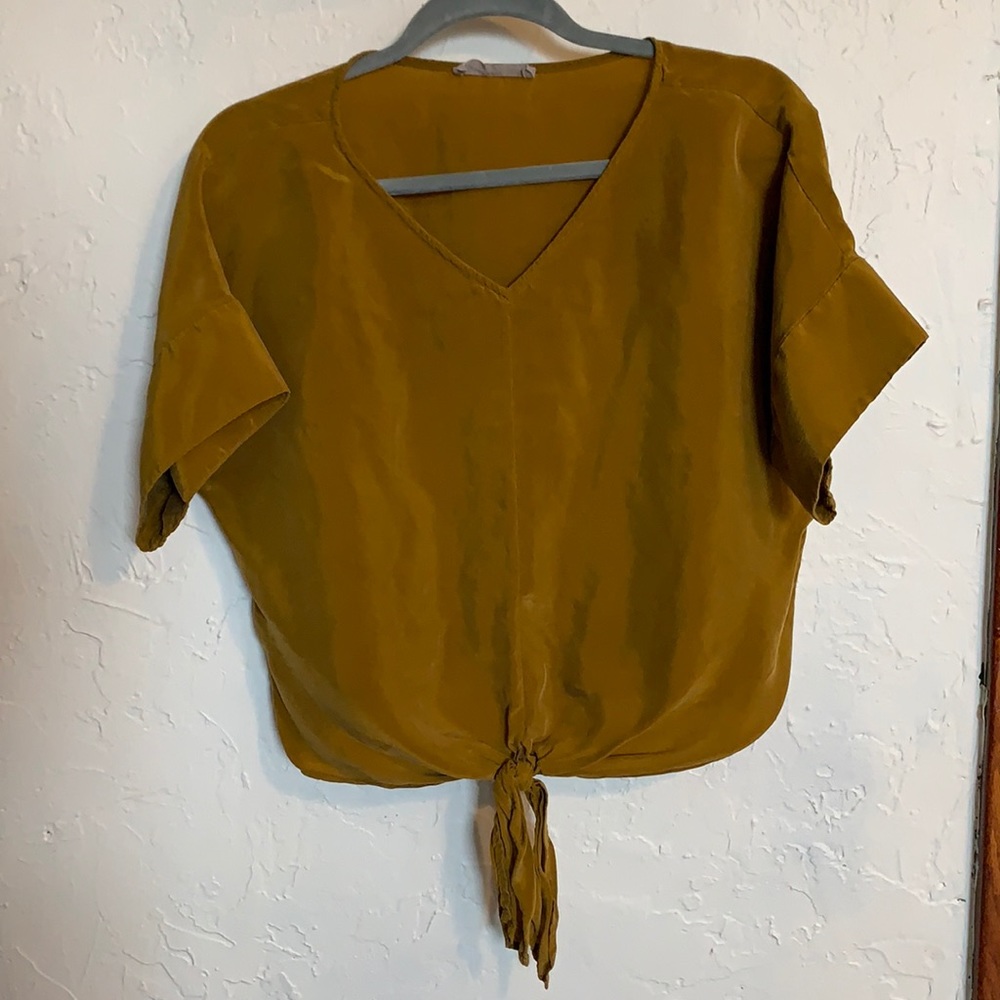 Everlane gold/ mustard yellow top